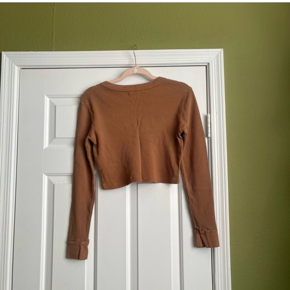 Mate the Label Thermal Long Sleeve Crop Top in Sedona - Picture 7 of 7